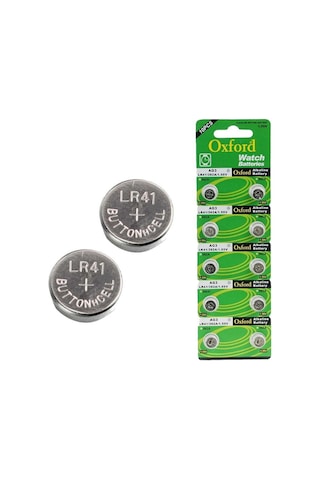 Oxford Ag3 Lr41/ 392A /1.5V Alkalin Saat Pili Pakette 10 Adet Pil