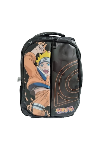 Orijinal Lisanslı Naruto Ön Yüzü Suni Deri Okul Sırt Çantası 3130 Desenli