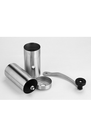 Eastmeeetwest--tek Parça Gümüş Kahve Öğütücü Mini Paslanmaz Çelik El Manuel El Yapımı Kahve Çekirdeği Burr Öğütücü Değirmen Mutfak Aracı Öğütücüler Manuel Kahve Öğütücüler Gümüş