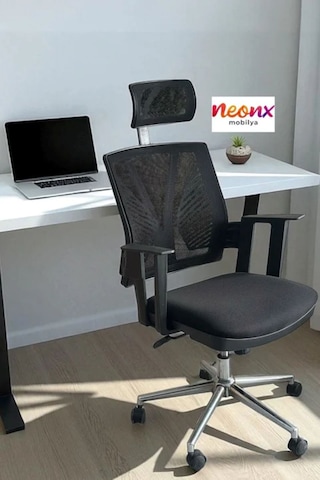 Neonx Relax Pro Çalışma Koltuğu Başlıklı Ofis Yönetici Koltuğu Toplantı Koltuğu Siyah