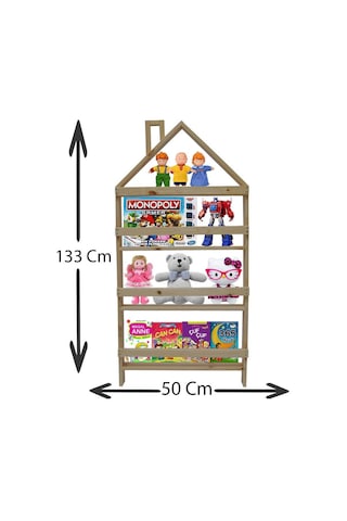 Çocuk Odası Kitaplık Raf Eğitici Montessori Mobilya Duvar Rafı