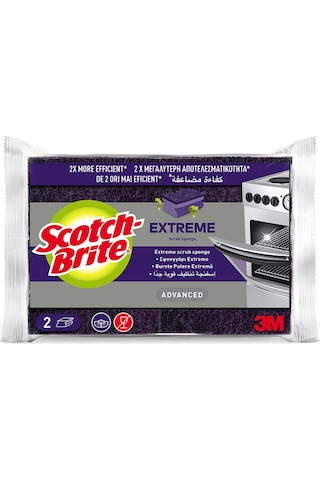 Scotch Brite Extreme Tırnak Koruyucu Bulaşık Süngeri Mor 2 Adet