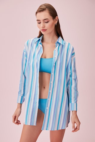 Suwen Greta Tunik Sba24320642 Turkuaz Çizgili Turkuaz