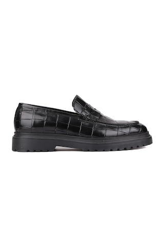 Shoetyle - Siyah Croco Deri Eva Taban Erkek Klasik Ayakkabı 250-2371-820-siyah