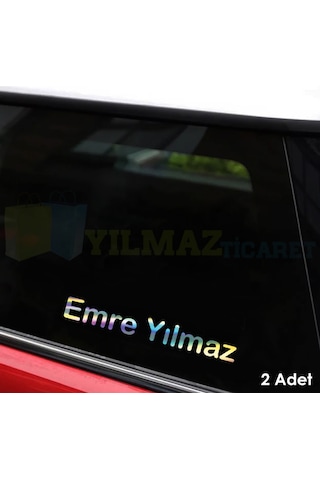 Kişiye Özel İsim Soyisim Hologram Motosiklet Oto Sticker Etiket