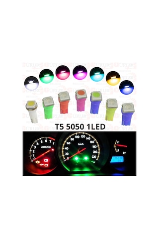 10 Adet Gösterge Ambians Led Ampül T5 5050 Mini Dipsiz-T5,8D