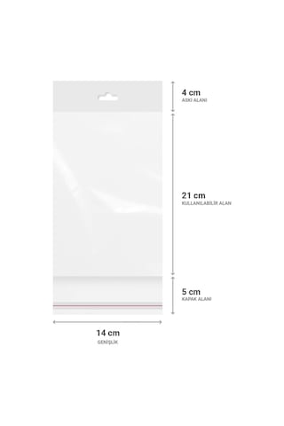 Askılı Meksika Şapka Bantlı Şeffaf Opp Torba 14X21+9 Cm - 500 A