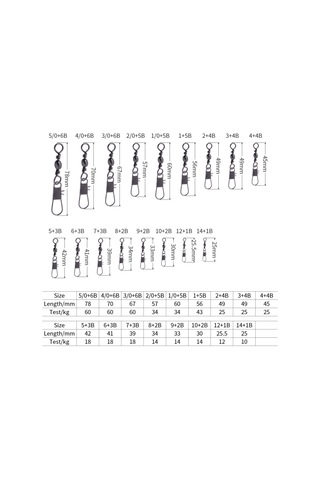 Hengjia Ss007 50pcs/torba B-pin Konnektörü 8 Şekil Döner Döngü Aksesuarları, Özellikler: 10+2b 30mm , Boyut:10+2b 30mm