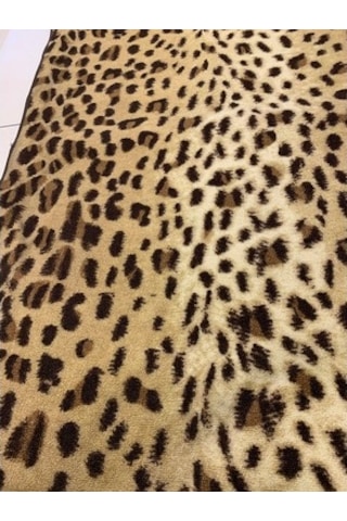 Confetti Kaymaz Leopar Desen Halı Kesme Bukle Yolluk En 1.20M