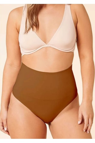 Mistirik Montela Model Büyük Beden Sıkılaştırıcı Ve Push Up String Külot Kahve Renk Kahve