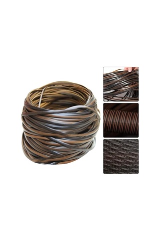 Sentetik Rattan - 32m - Rattan Tamir Malzemesi - Yüksek Mukavemetli - Veranda Sandalyesi Tamir Takımı - Rattan Mobilya Tamiri - Kahverengi Diğer