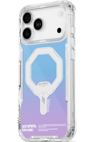 Apple Uyumlu iPhone 17 Pro Kılıf Skinarma M-safe Şarj Özellikli Iml Baskılı Holografik Myst Kapak Colorful Colorful