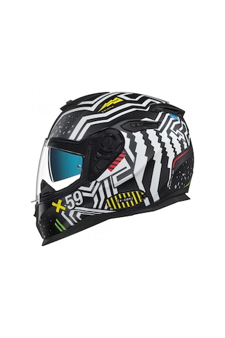 Nexx SX.100 Enigma Kask Beyaz Mat Siyah
