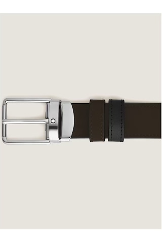 Montblanc Everyday Kahverengi - Siyah 30 Mm Çift Taraflı Deri Kem
