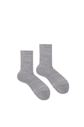 Ozzy Socks Soft Touch Kışlık Yünlü Kadın Uyku Çorabı 6'lı Siyah - Gri - Antrasit