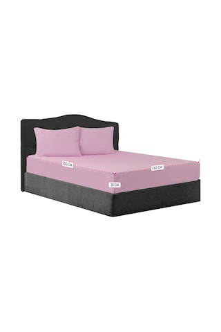 Ender Home Çift Kişilik Lastikli Penye Çarşaf+2 Adet Yastık Kılıfı %100 Pamuk
