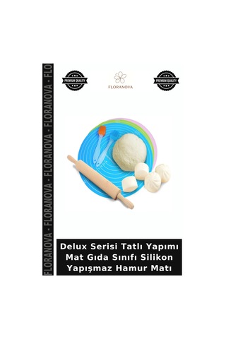 Delux Serisi Tatlı Yapımı Mat Gıda Sınıfı Silikon Yapışmaz Hamur Matı