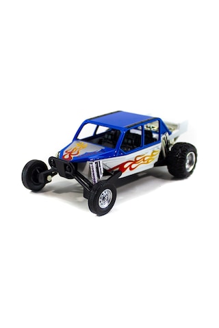 Metal Off Road Yarış Aracı Beyaz-Mavi