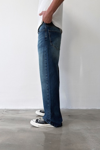 Flaw Yıkamalı Lazer Baskı İspanyol Paça Jean-29647 Lacivert