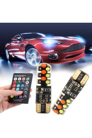 T10 Kumandalı Rgb Led Park Ampulü
