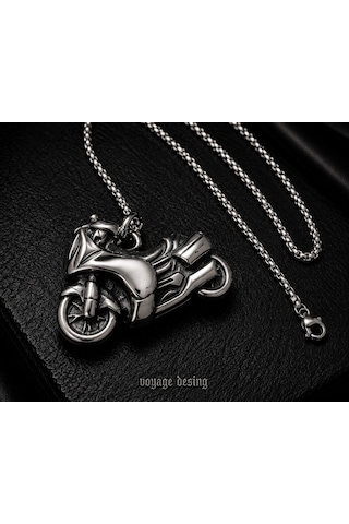 Paslanmaz Çelik Motorcycle Kolye Chopper Motorcu Motosiklet Kolye