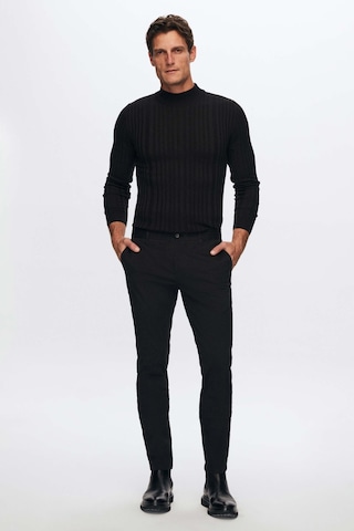 Twn Slim Fit Siyah Armürlü Chino Pantolon 3ecc3ph013451 Siyah