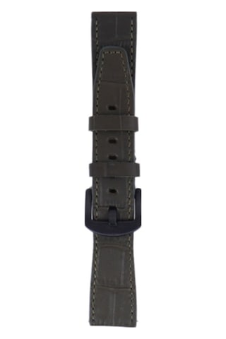 Fro Lw38-43 20 Mm Hakiki Deri Kroko Haki Kordon Silver Toka