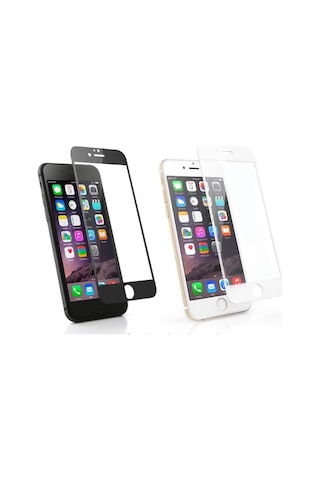 Apple Uyumlu iPhone 6S Plus Ekran Koruyucu 9D Tam Kaplayan Kavisli