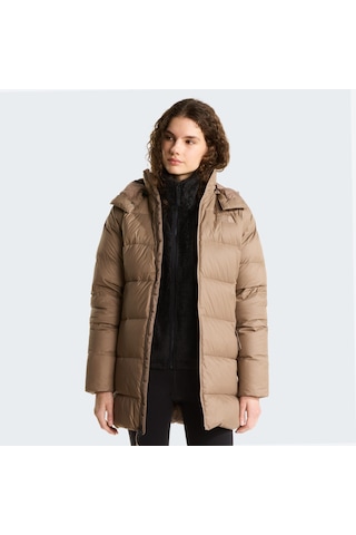 The North Face W Hydrenalite City Down Hooded Parka Kadın Mont-34116 Kahverengi