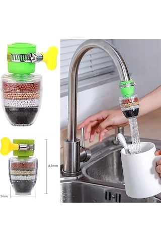 5 Kat Arıtma Musluk Başlığı Filtresi Su Tasarrufu Mutfak Bataryas