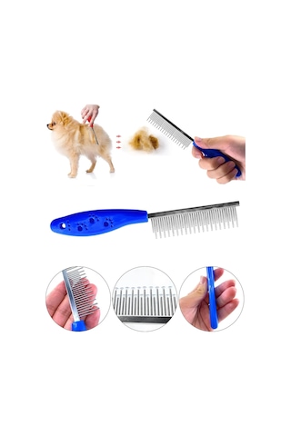 Markapet Tüy Açma Tarağı Kedi Köpek Kıtık Topak Açıcı Ergonomik Evcil Hayvan Bakım Tek Taraflı Metal Tarak