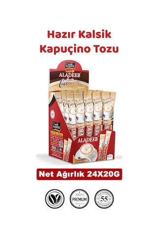 Aladeeb Kalsik Kapuçino Hazır Kahve 24 x 20 G