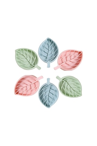 6 Adet Plastik Yaprak Şekli Sabun Kutusu Bulaşık Sabunu Depolama Plakası Tepsi Tutucu Kılıf Konteyner Banyo Mutfak Veya Lavabo İçin