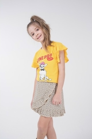 Brz Kids Kız Çocuk Kısa Kollu T-Shirt Sarı (534371635) Sarı