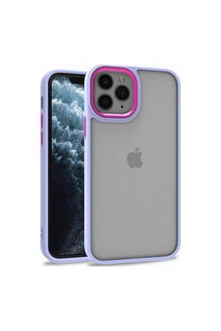 Apple Uyumlu iPhone 11 Pro Max Kılıf Zore Flora Kapak Lila