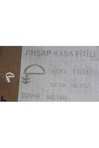 Tuna Geçmeli Ahşap Kasa Kapı Fitili Beyaz T101