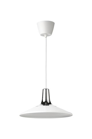 Ikea Fyrtıofyra Sarkıt Lamba, Krom Görünümlü-beyaz, 38 Cm