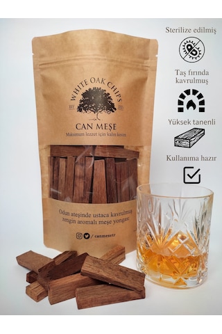 Can Meşe Yongası Meşe Cipsi Maksimum Lezzet İçin Kalın Kesim 100 G