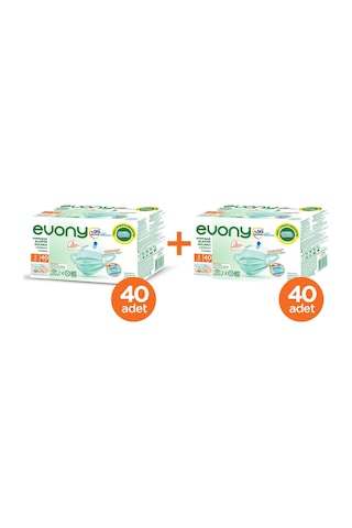 Evony Yumuşak Elastik Kulaklı Tekli Paketlenmiş Cerrahi Maske 80