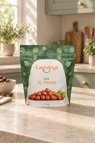 Canbakkal Natürel Çiğ İç Fındık Kabuksuz Fındık Kilitli Paket 1 KG
