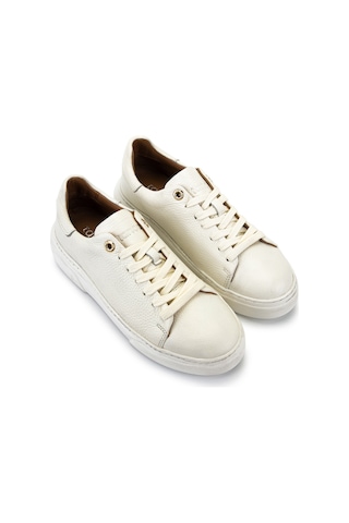 Tamer Tanca Kadın Hakiki Deri Bej Floter Sneakers & Spor Ayakkabı 1145 Z-2501 Bn Ayk Y26 Bej Fltr