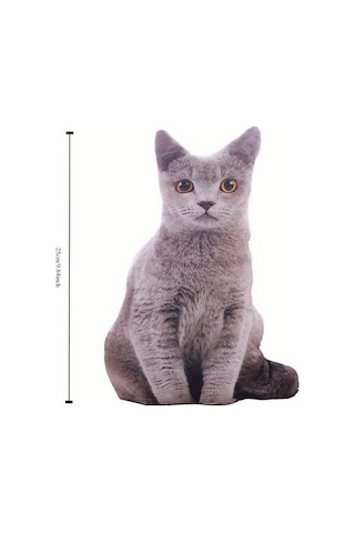 Lemestar Sevimli 3d Kedi Şekilli Yumuşak Yastık - Rahat Uyku Ve Dekor İçin Mükemmel Kahverengi