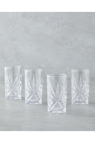 English Home Cosmic Cam 4'lü Bardak 320 Ml Şeffaf