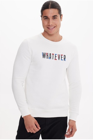 The Crow Whatever Ekru O-yaka Sweatshırt Ekru