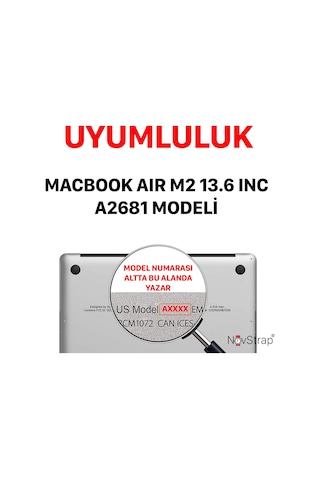 Novstrap Apple Uyumlu MacBook Air M2 13.6 İnç A2681 İle Touchpad Trackpad Koruyucu Film