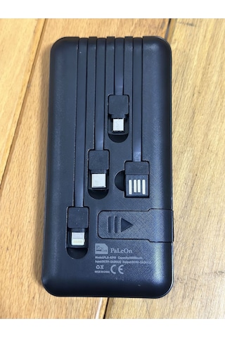 Çoklu Kablolu Powerbank 10000 Mah Siyah