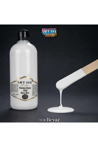 Kendinden Vernikli Plus Vernikli Akrilik Boyalar - 001 Beyaz Ahşap, Taş Tozu, Hobi, Dıy