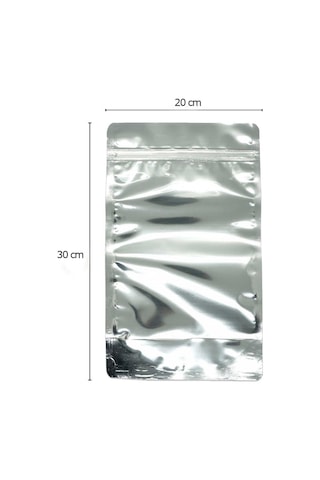 Doypack Pencereli Metalize Kilitli Kese Kağıdı - 1000 Gramlık - 20x30x8 Cm. - 200 Adet