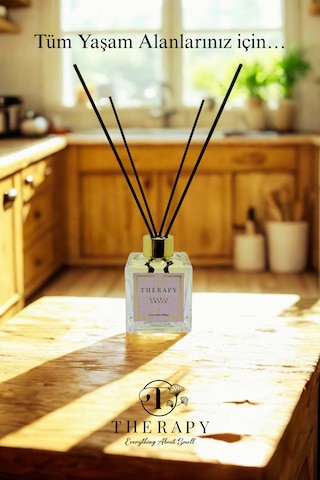 Therapy Smell, Angels Grace - Lüks Çubuklu Oda Kokusu / 120 Ml / Extra Clear Kare Cam Şişe / Metal Altın Kapak Bergamot - Paçuli