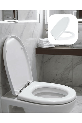 Klozet Kapağı Seti Kaydırmaz Alt Yüzey Kolay Temizlik Universal Çok Renkli